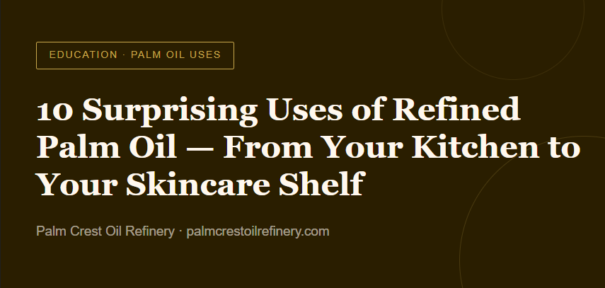 10 Surprising Uses of Refined Palm Oil — From Your Kitchen to Your Skincare Shelf